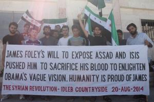Liberated Kafranbel, abandoned to Assad's bombs, pays tribute to James Foley